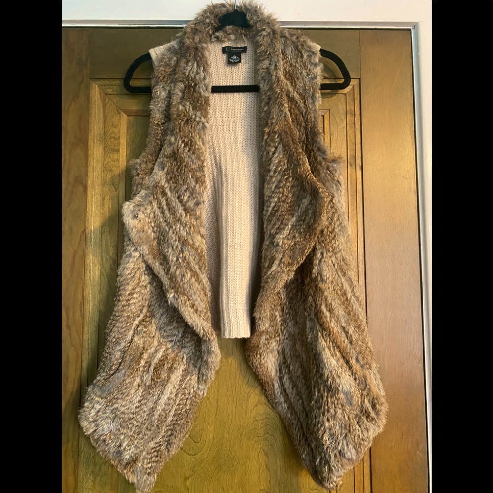 Bloomingdale’s Cashmere and Rabbit Fur vest